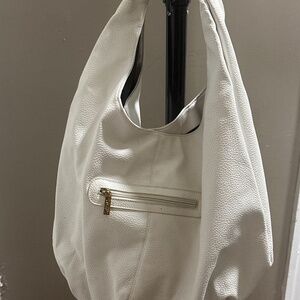 White oversize shoulder bag